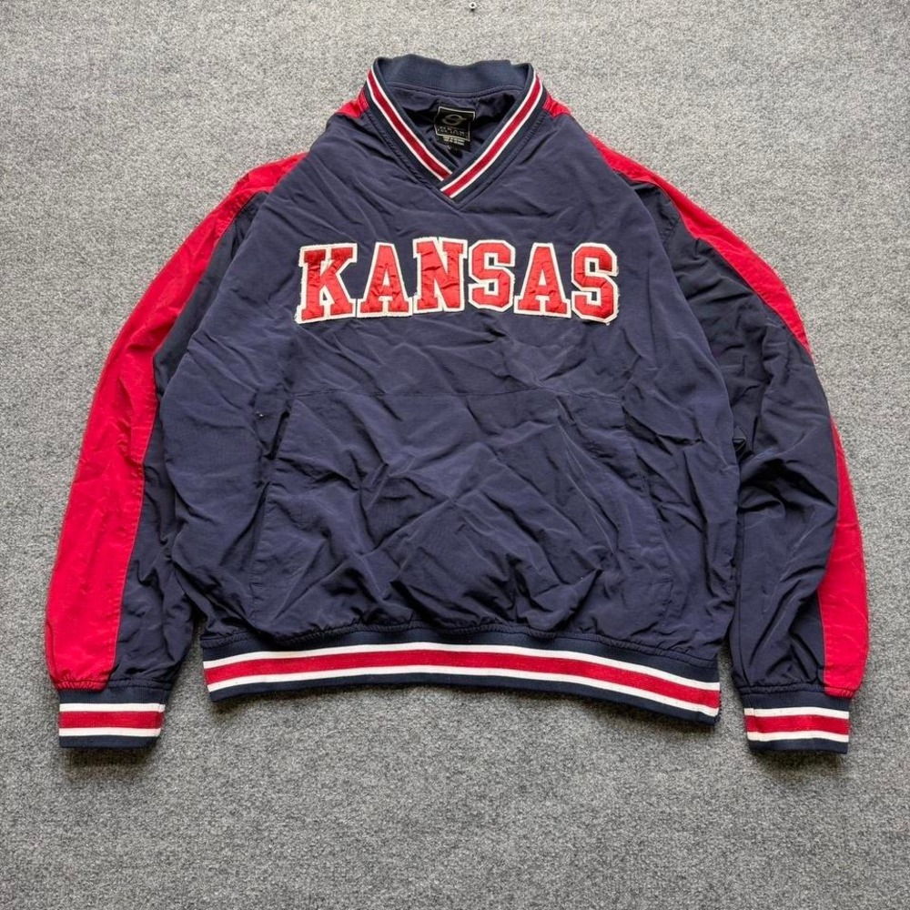 Vtg Kansas Jayhawks pullover men's size large